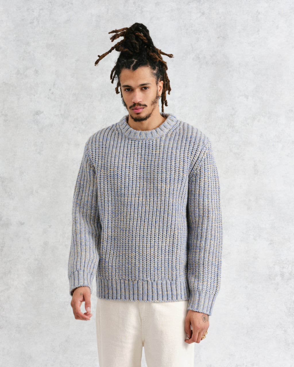 Wilde - Blue Heavyweight Knit Jumper