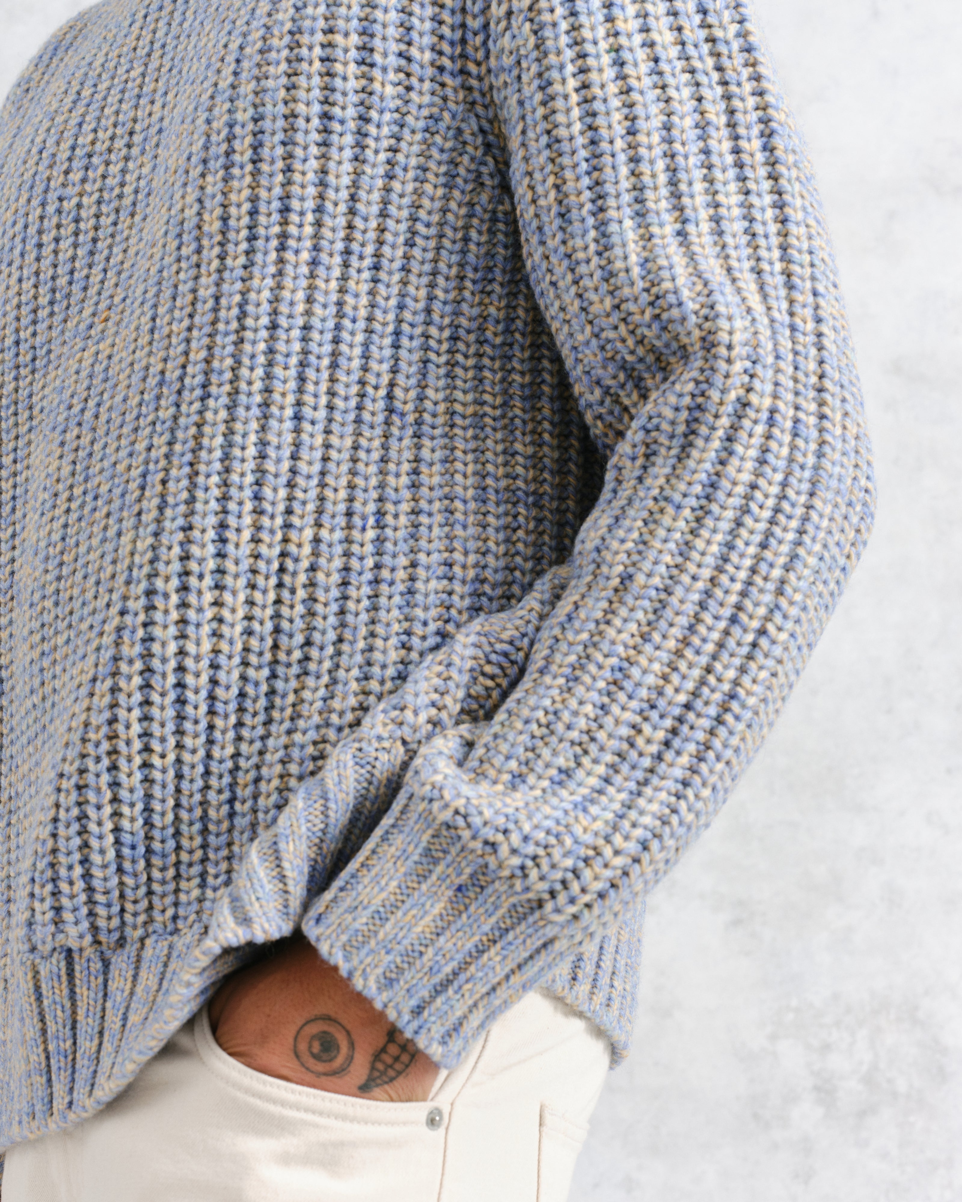 Wilde - Blue Heavyweight Knit Jumper