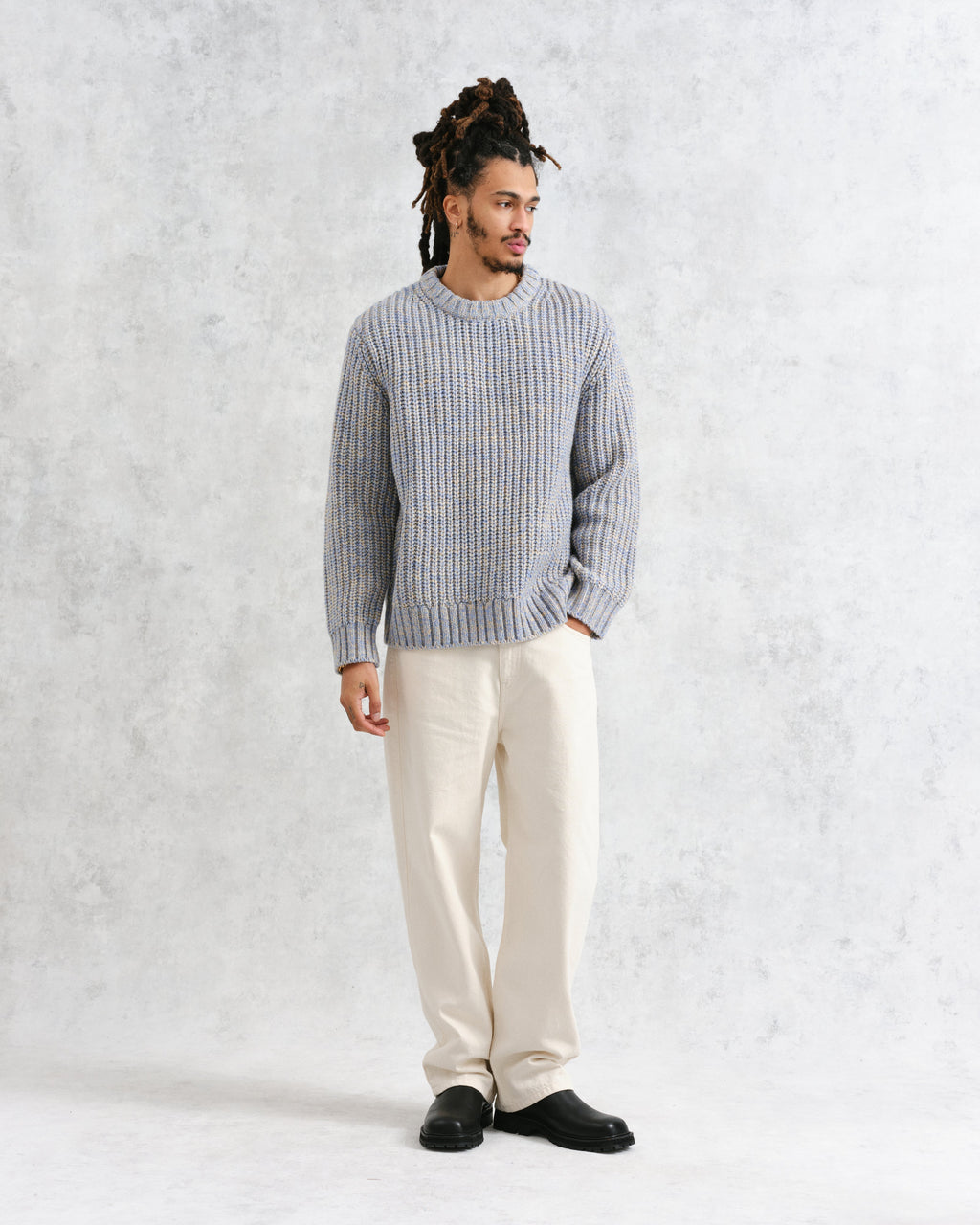 Wilde - Blue Heavyweight Knit Jumper