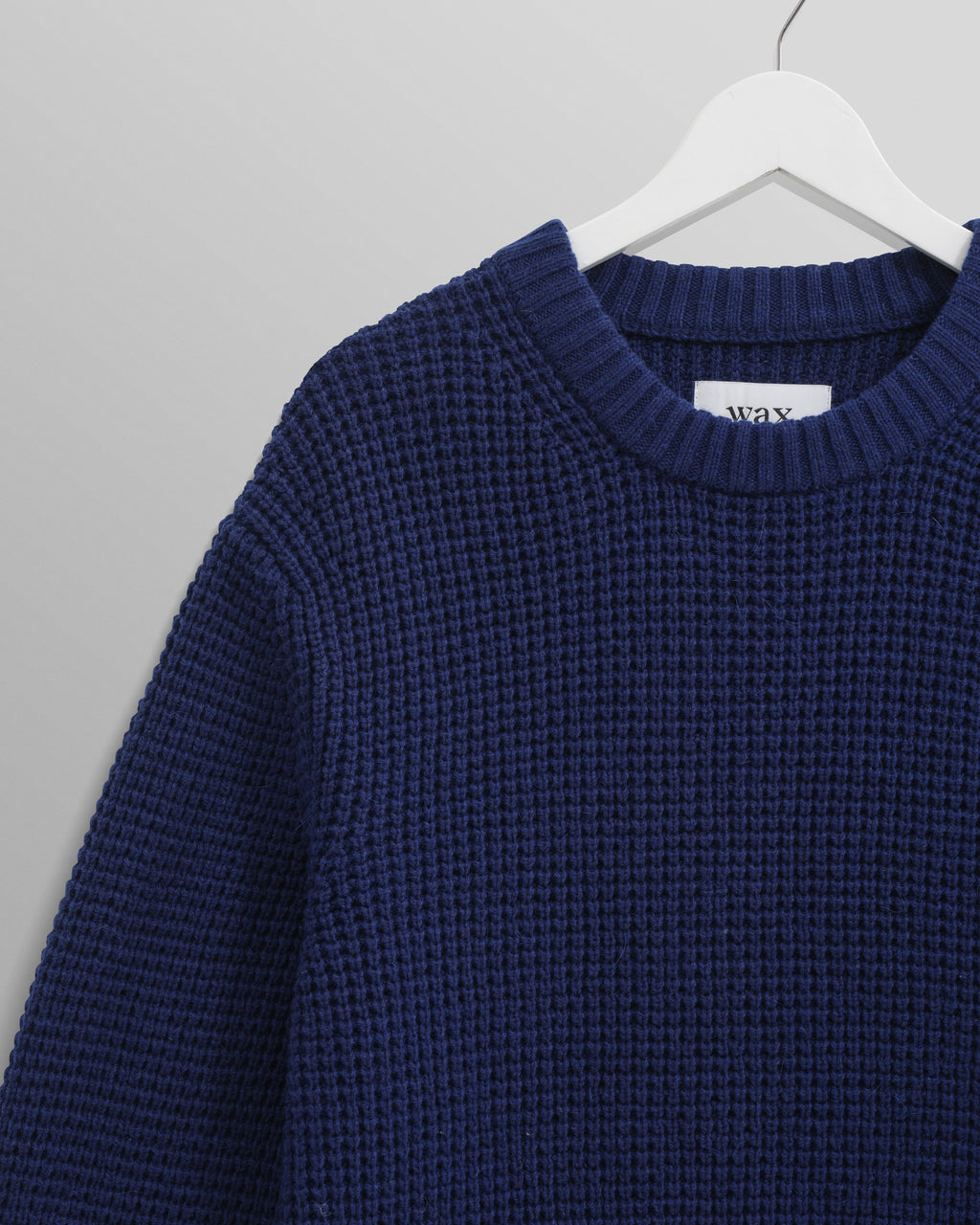 Wilde - Blue Waffle Knit Jumper