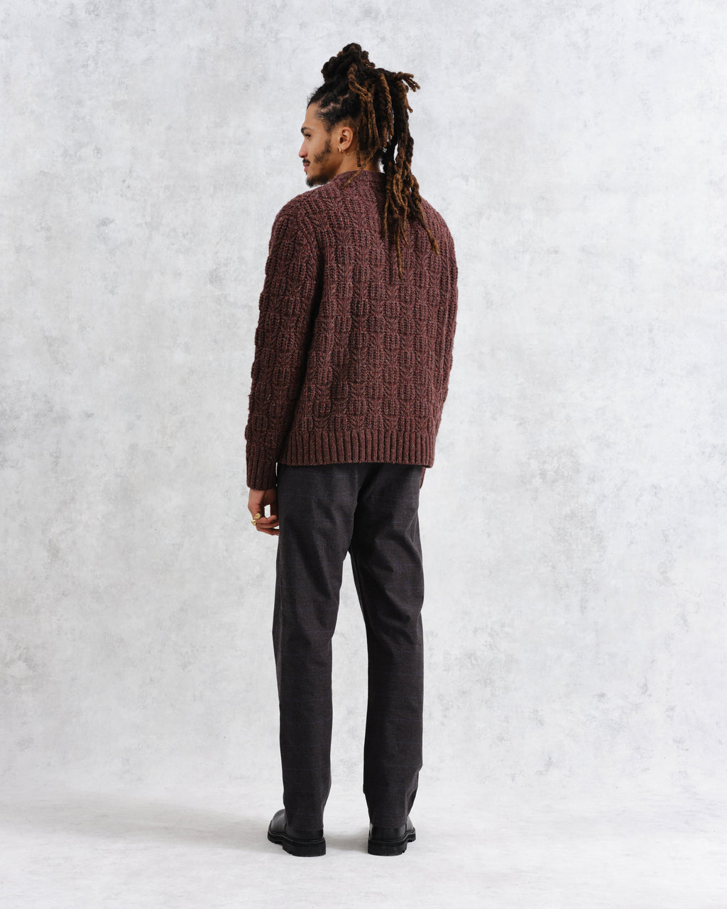 Wilde - Brown Checkerboard Leaf Jumper