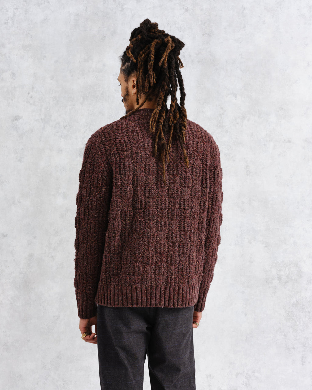Wilde - Brown Checkerboard Leaf Jumper