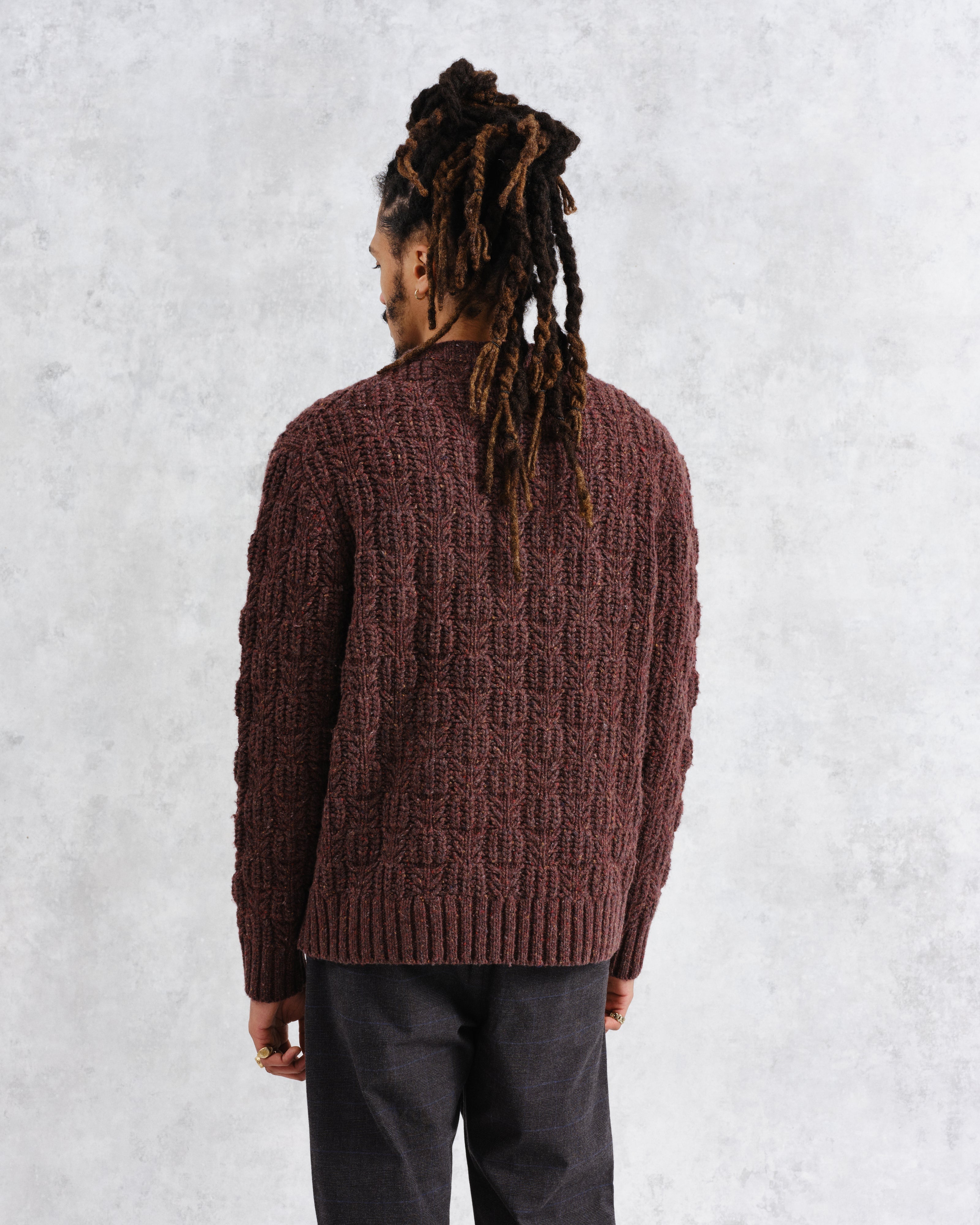 Wilde - Brown Checkerboard Leaf Jumper