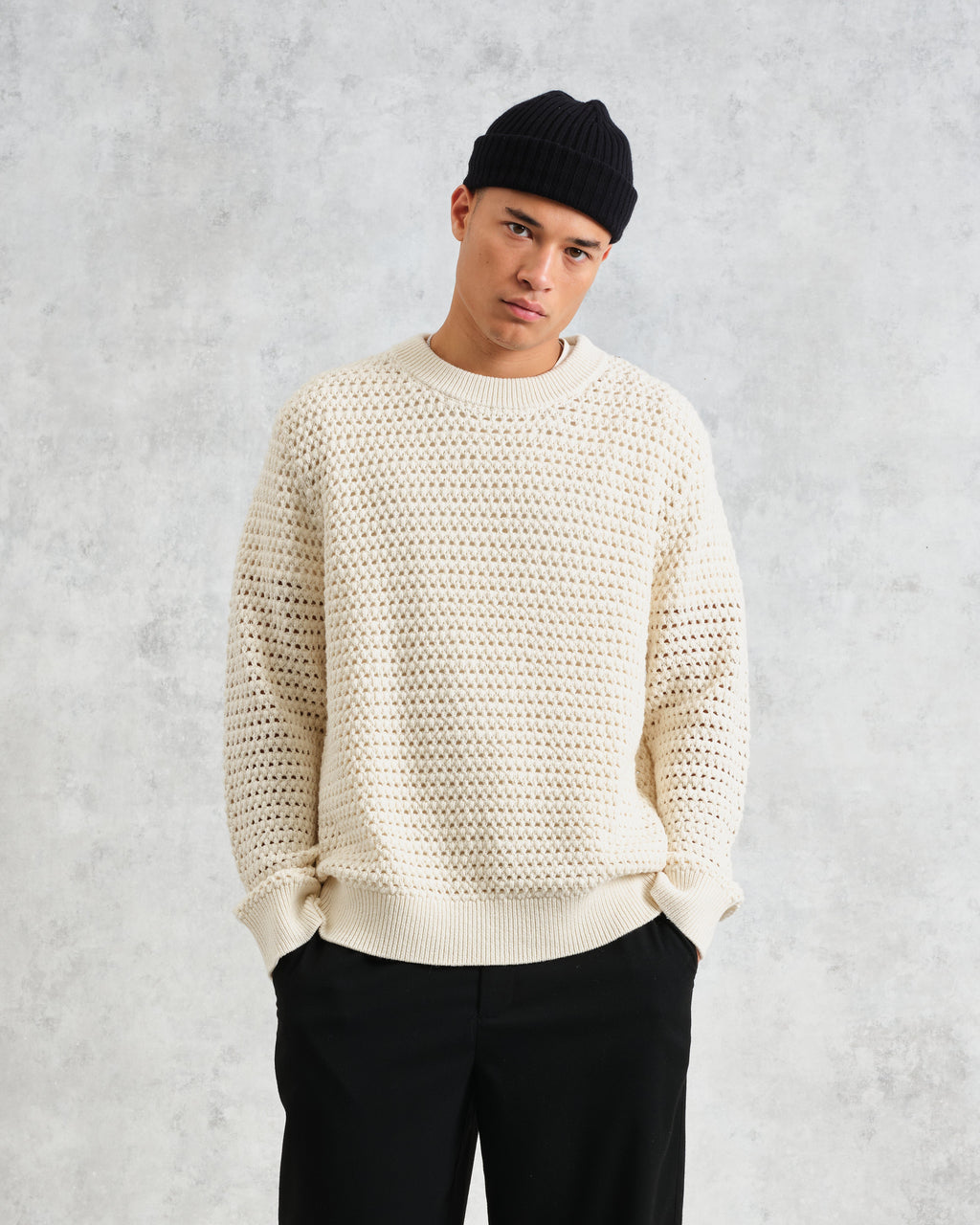 Wilde - Ecru Open Knit Jumper