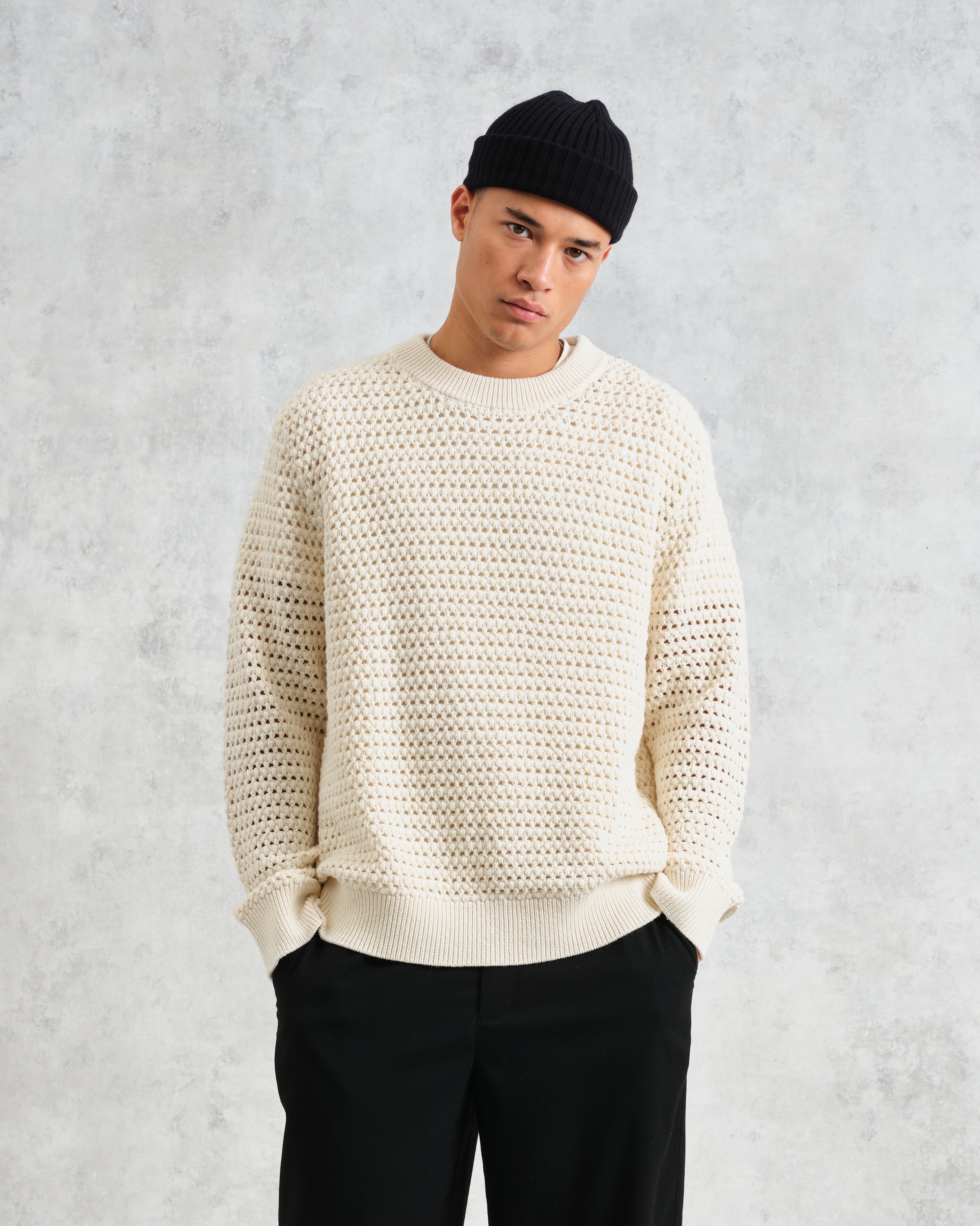 Wilde - Ecru Open Knit Jumper
