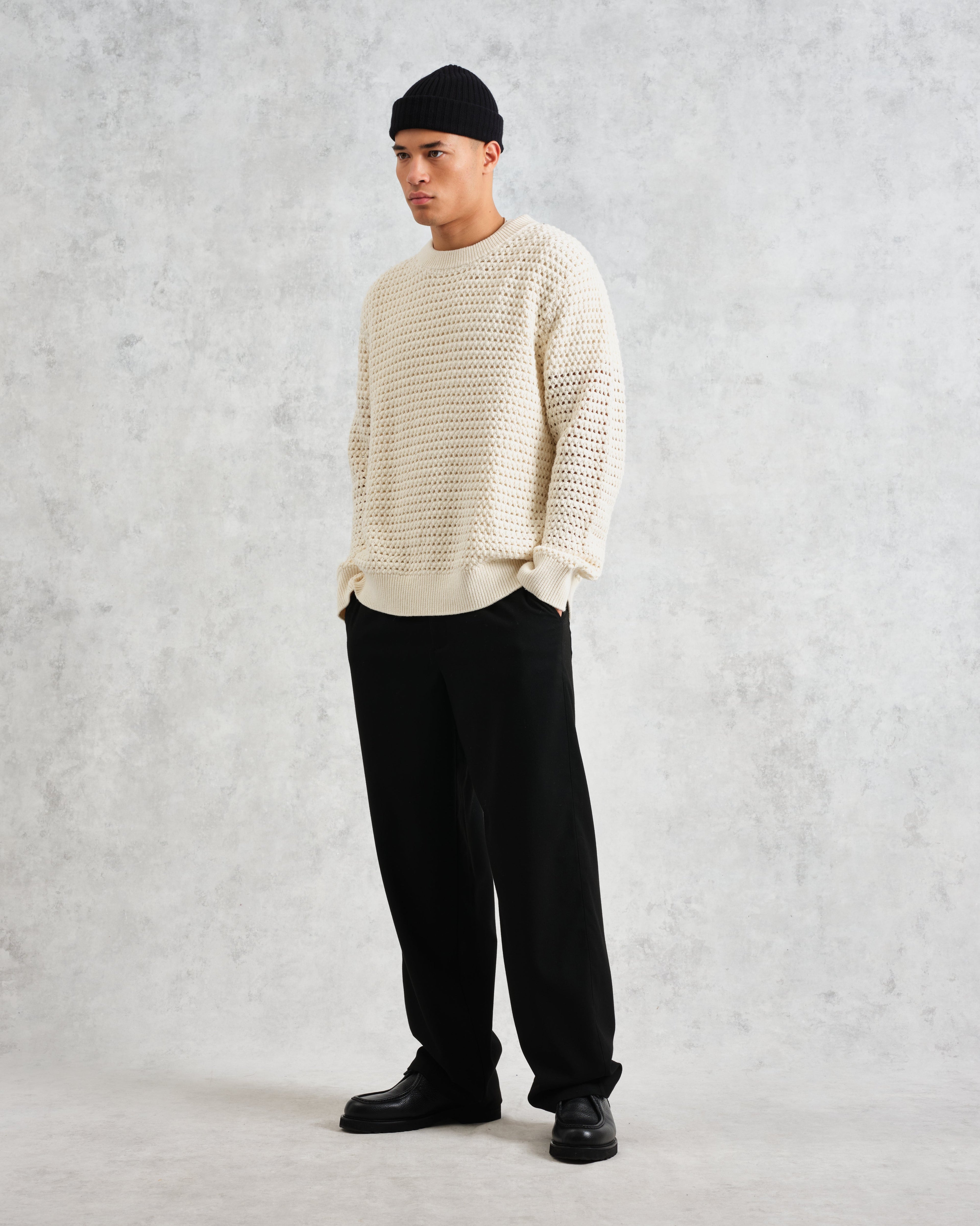 Wilde - Ecru Open Knit Jumper