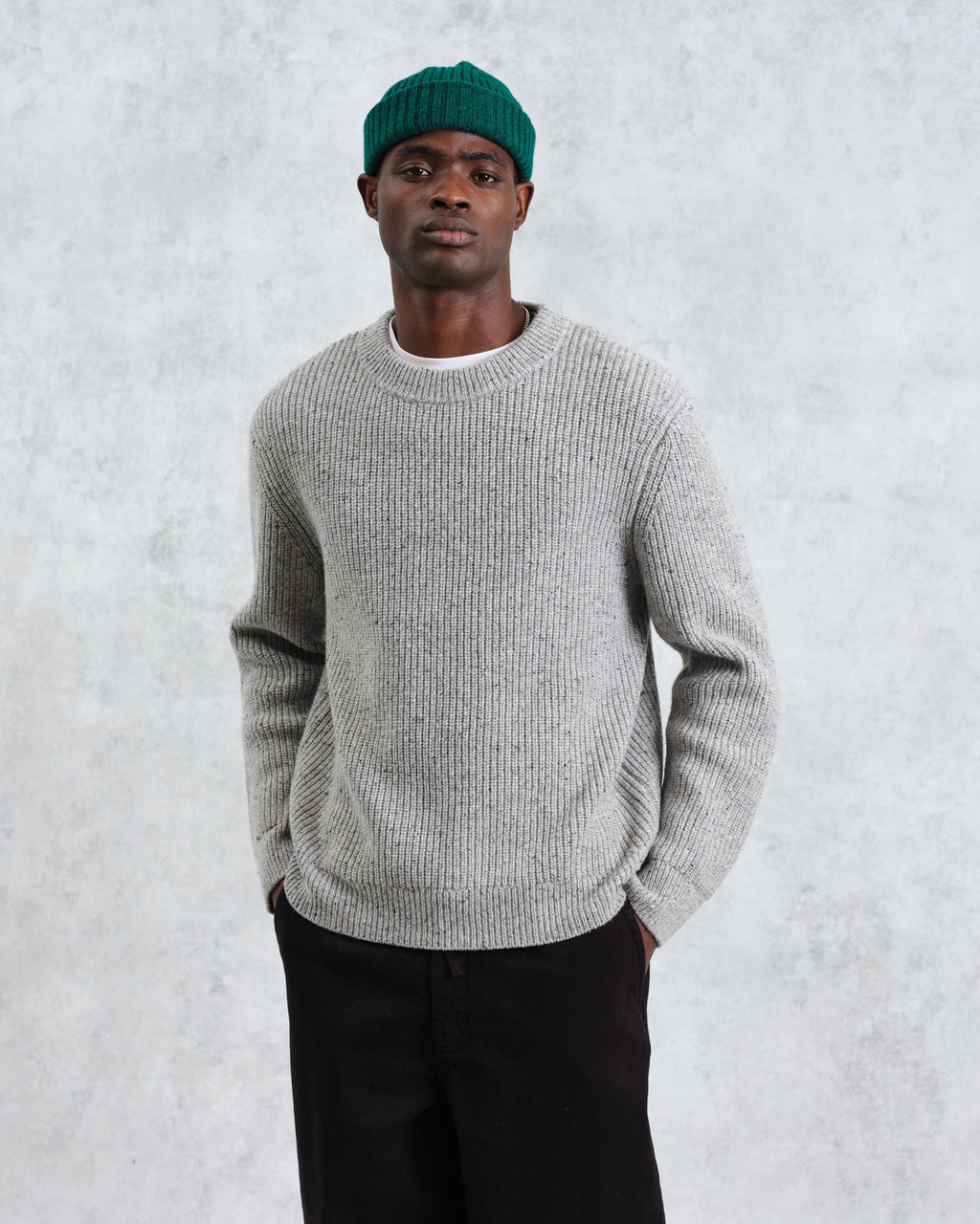 Wilde - Grey Fleck Wool Jumper