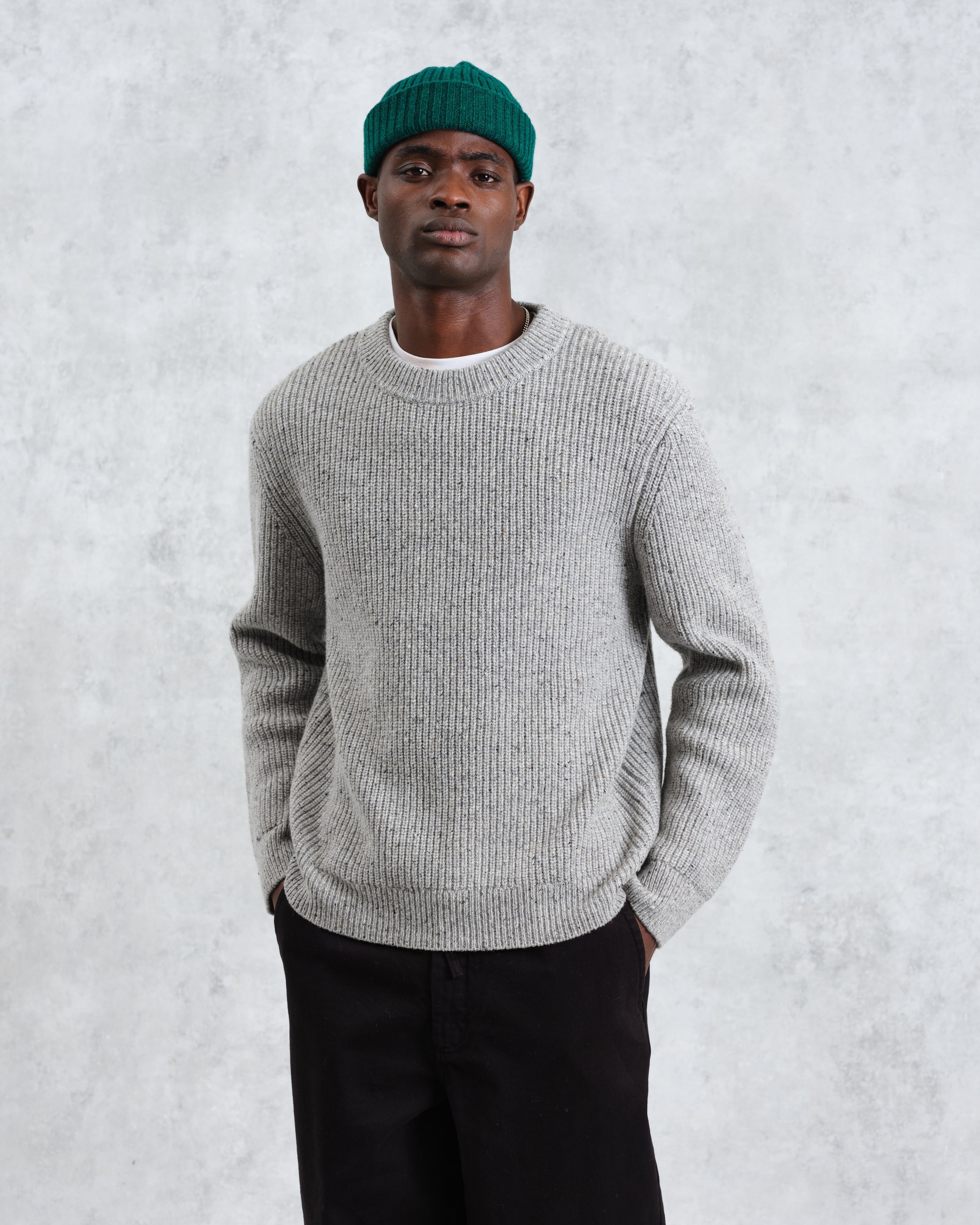 Wilde - Grey Fleck Wool Jumper