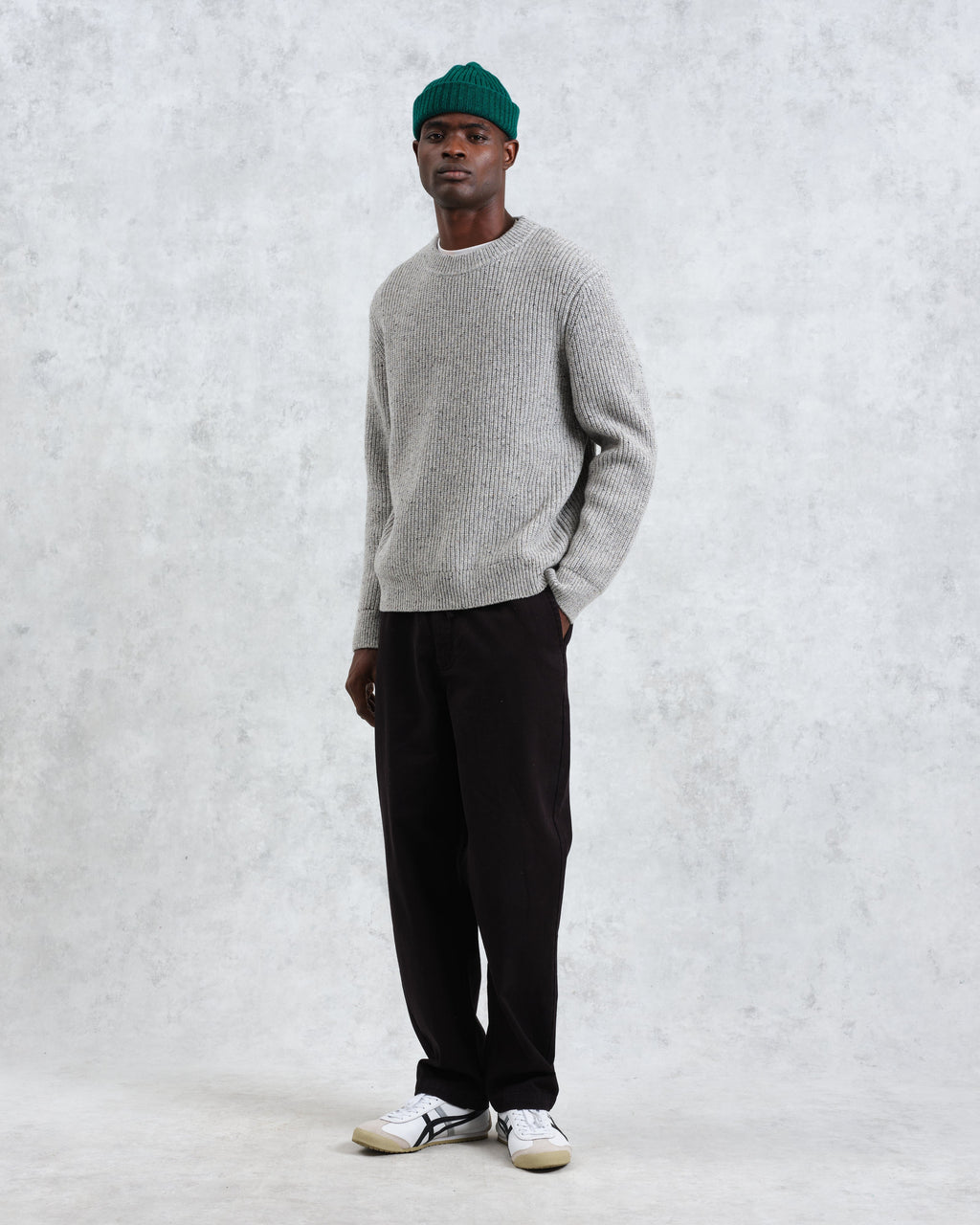 Wilde - Grey Fleck Wool Jumper