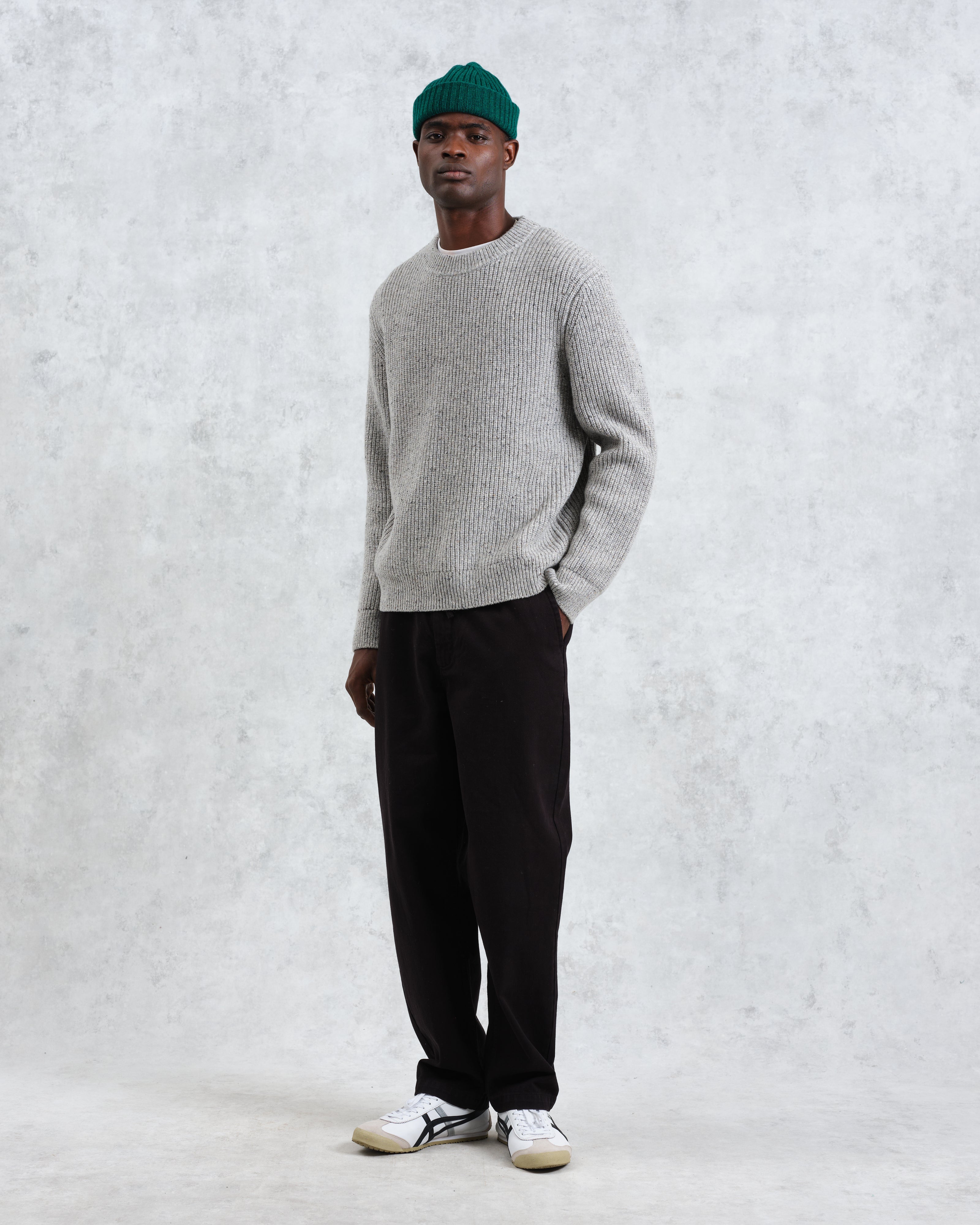 Wilde - Grey Fleck Wool Jumper