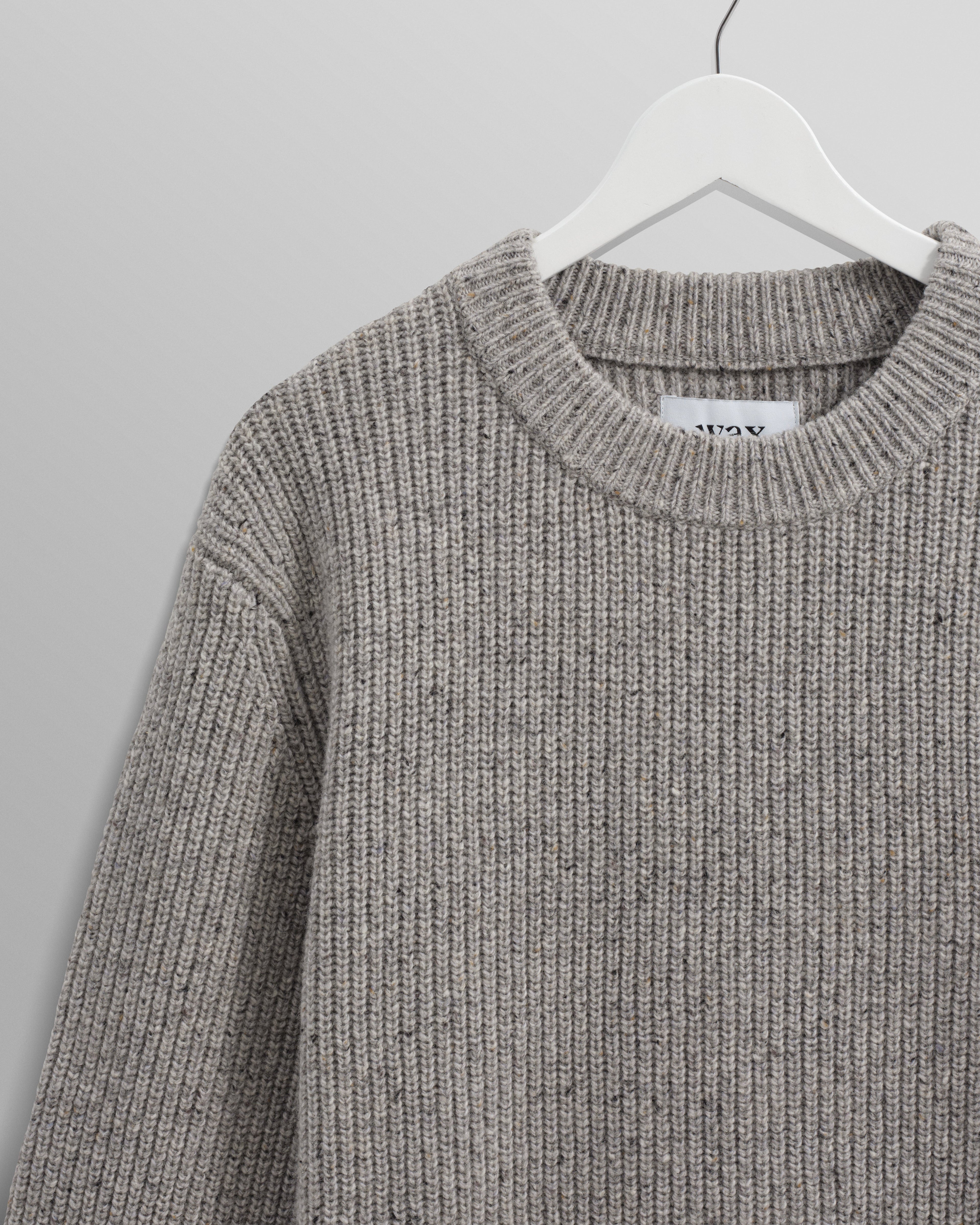 Wilde - Grey Fleck Wool Jumper