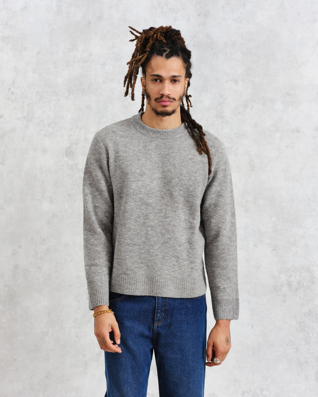 Wilde - Grey Marl Boucle Jumper