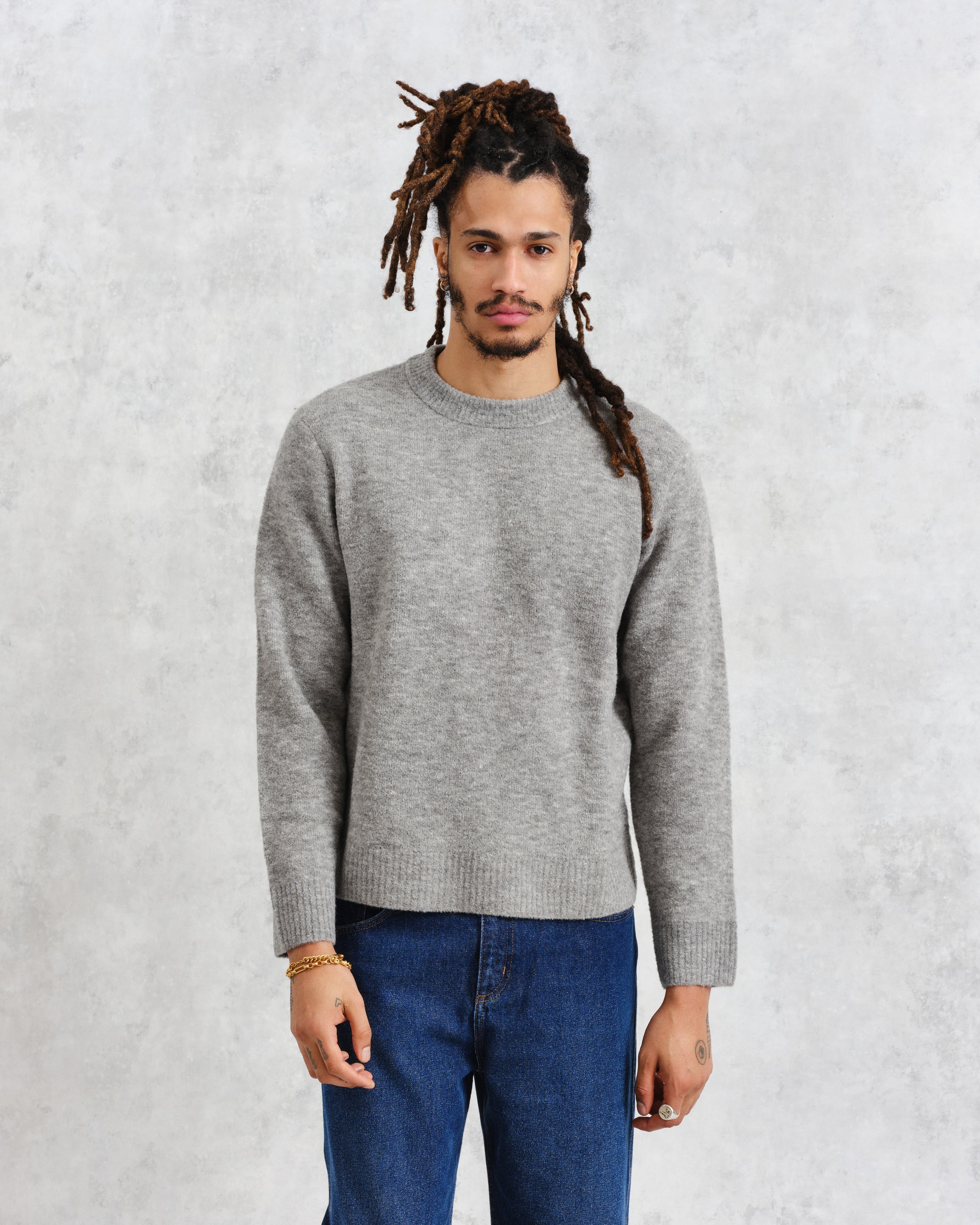 Wilde - Grey Marl Boucle Jumper