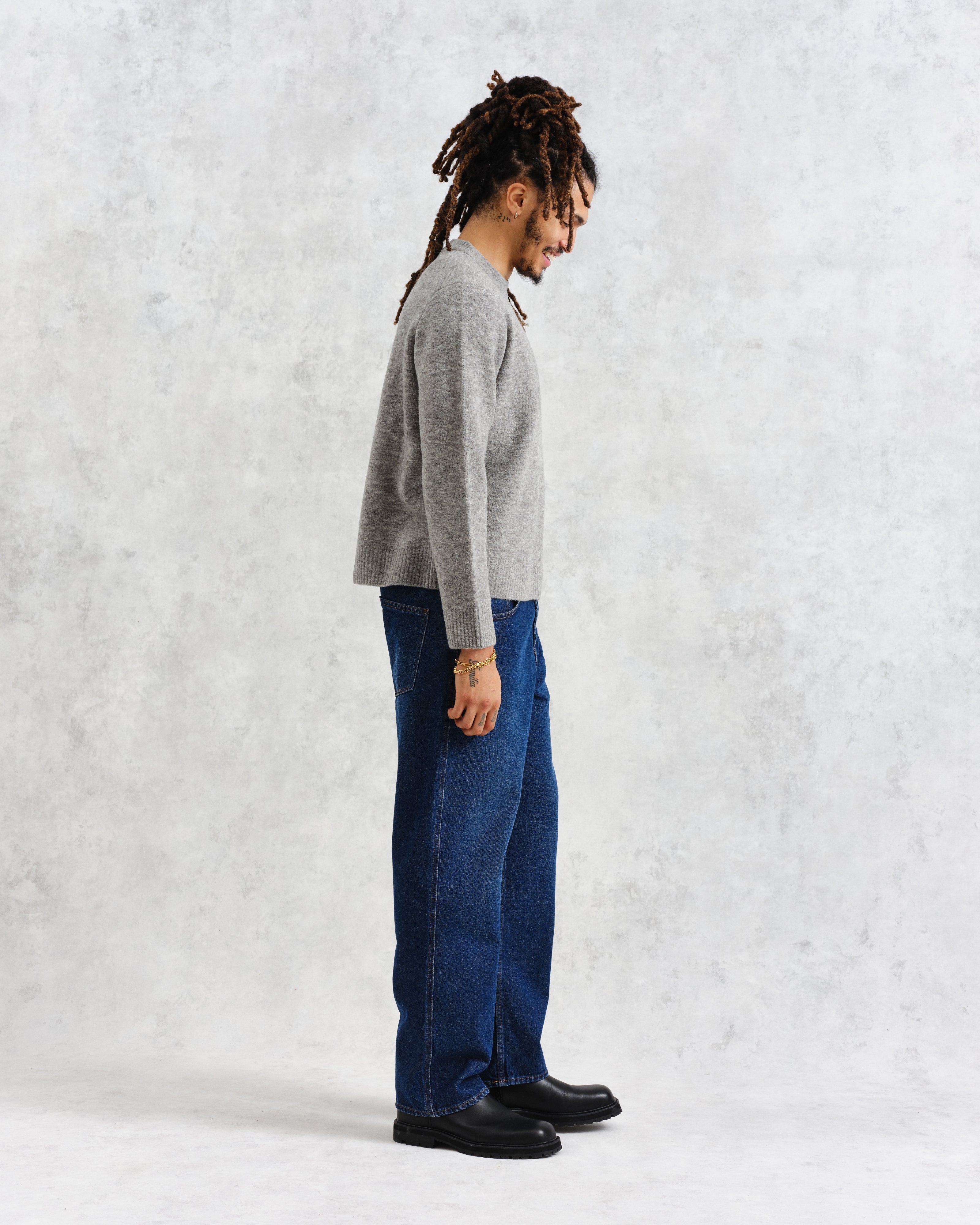 Wilde - Grey Marl Boucle Jumper