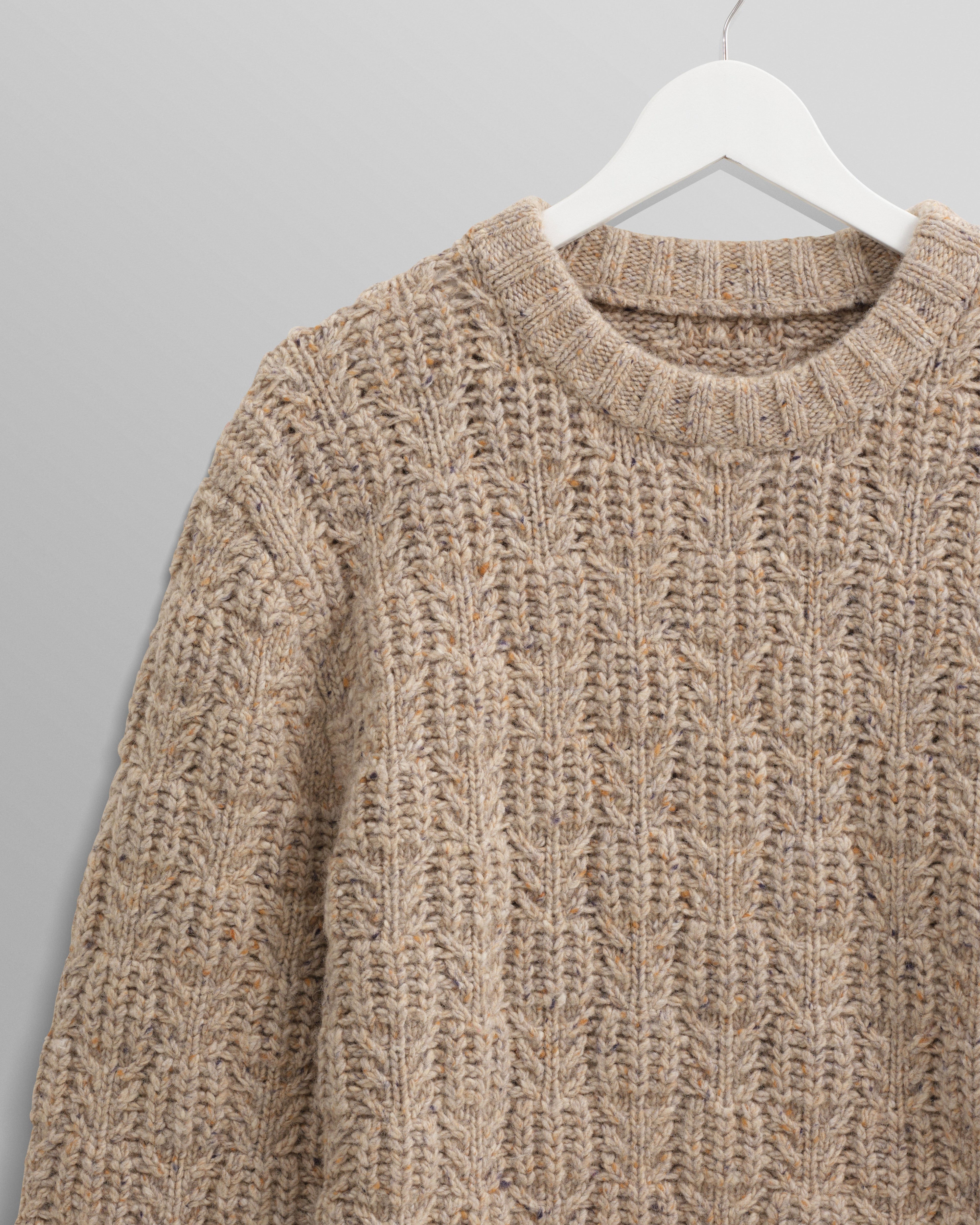 Wilde - Natural Checkerboard Leaf Jumper