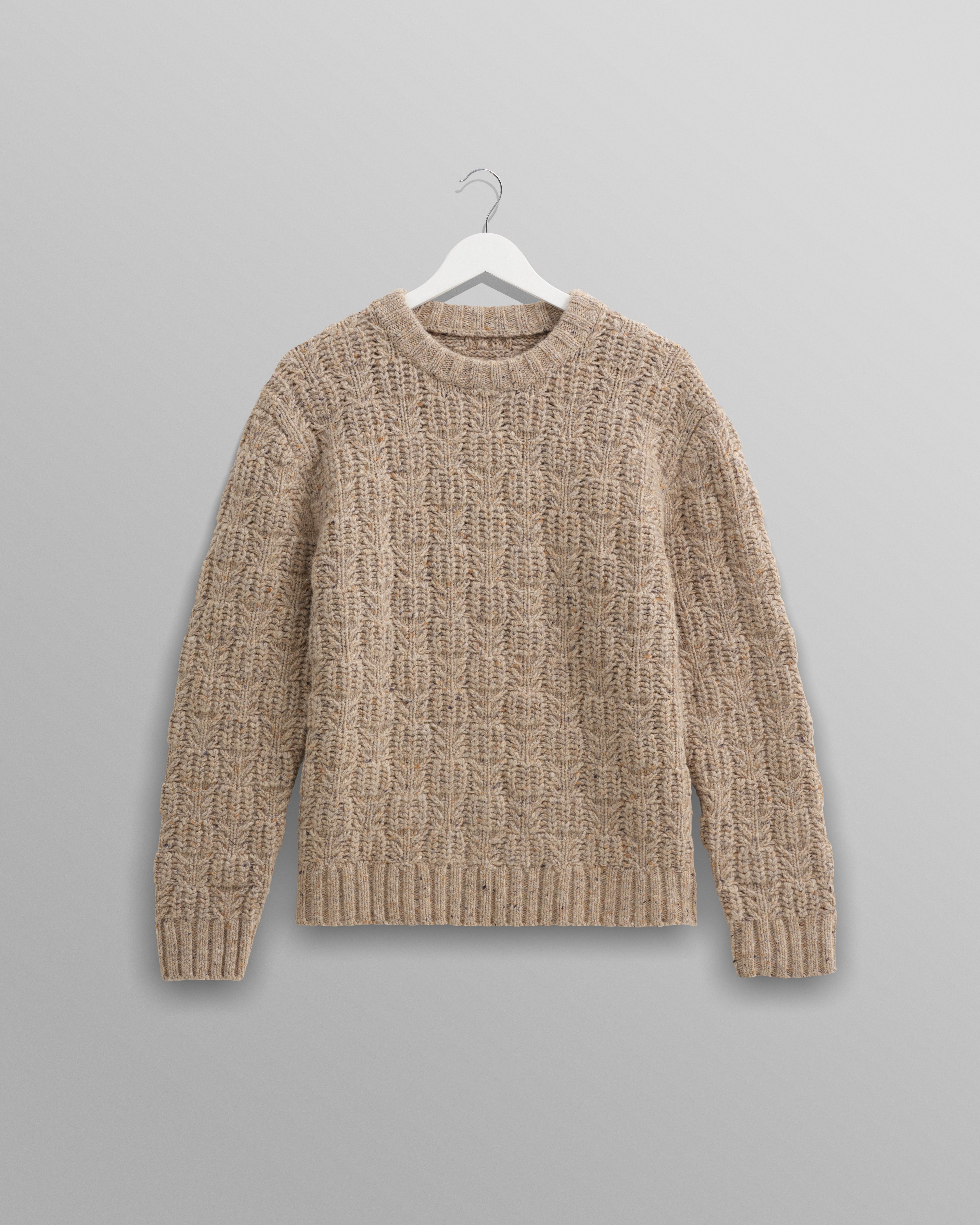 Wilde - Natural Checkerboard Leaf Jumper