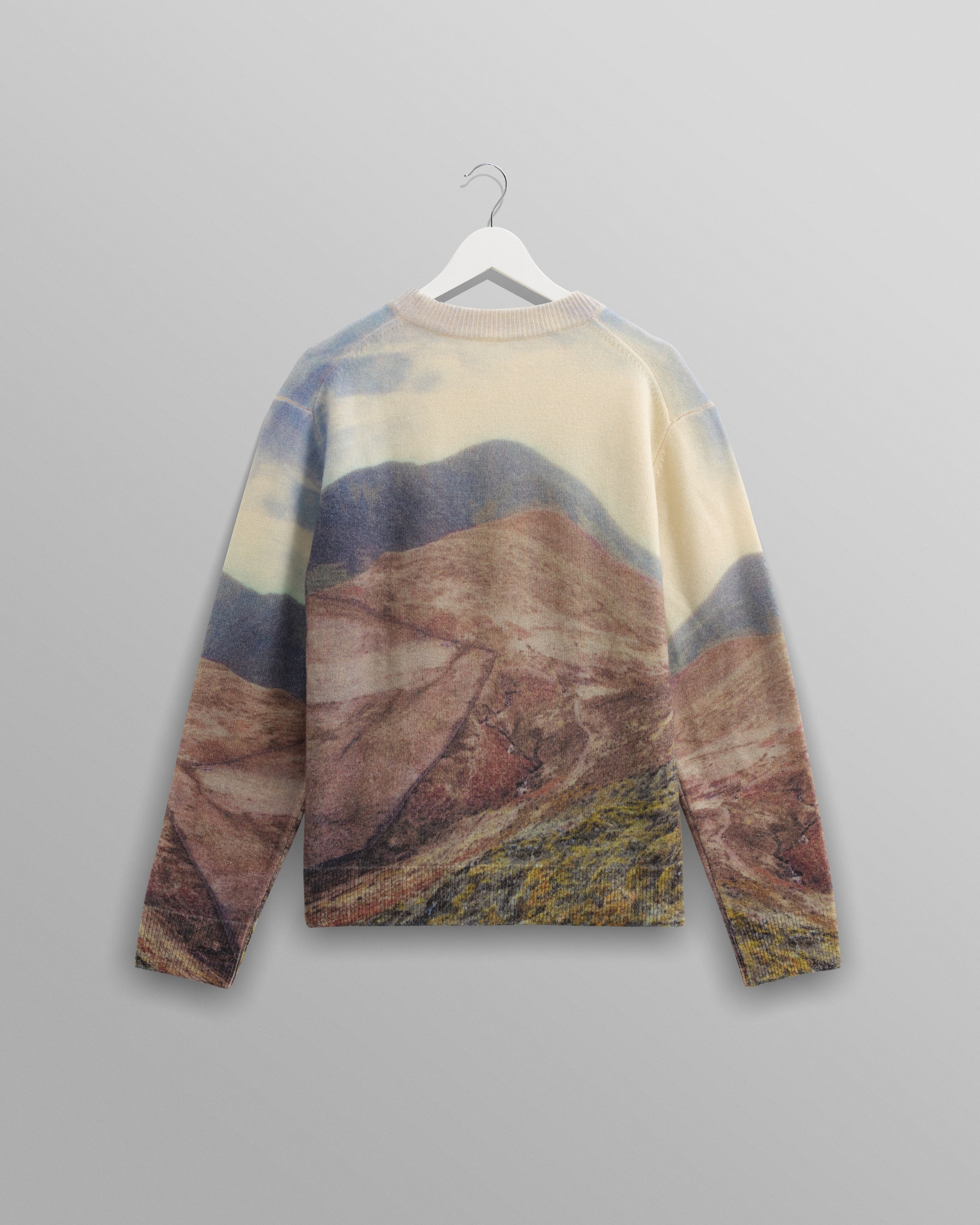 Wilde - Natural Landscape Print Wool Jumper