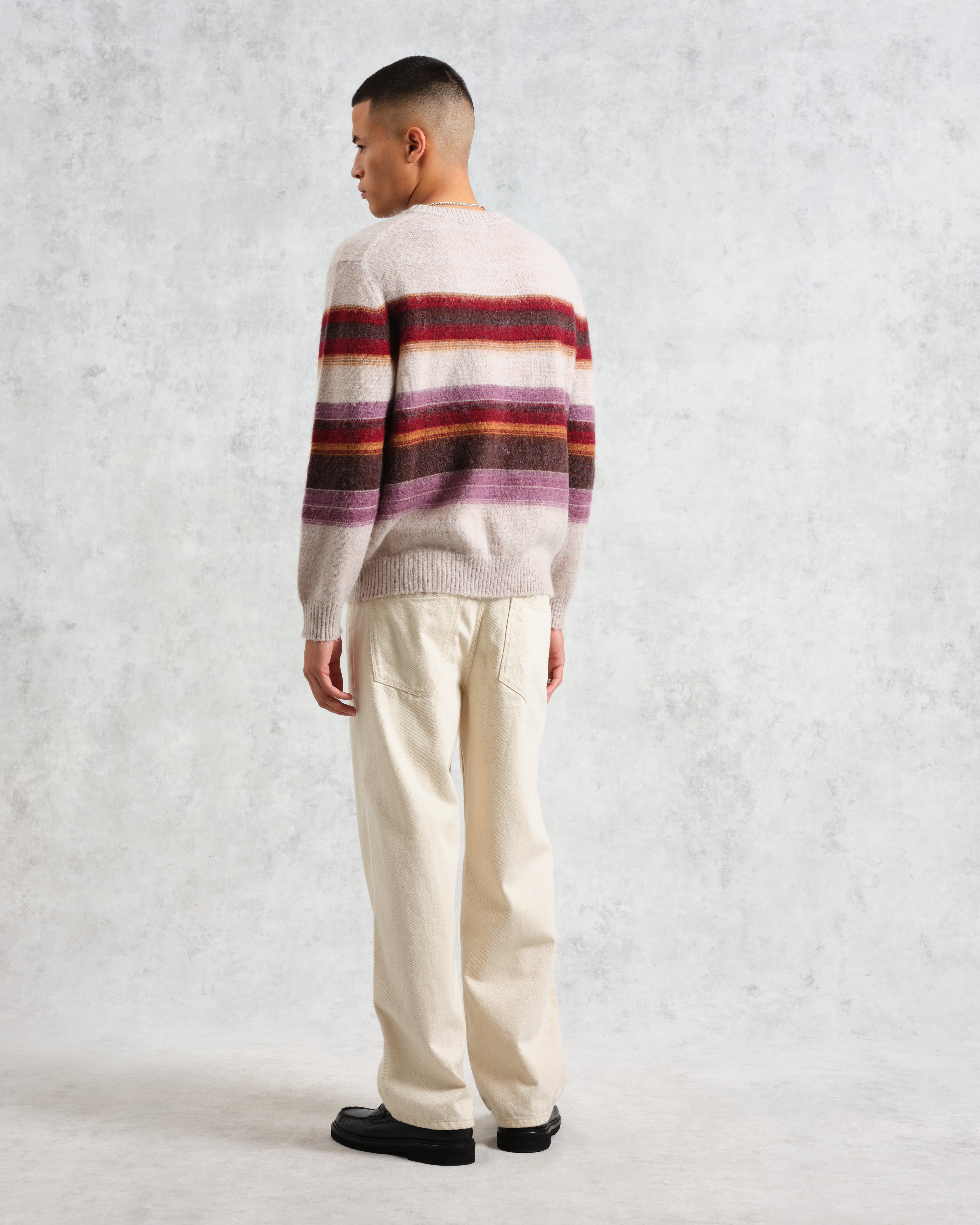 Wilde - Oatmeal Brush Stripe Wool Jumper