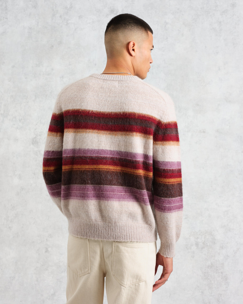 Wilde - Oatmeal Brush Stripe Wool Jumper