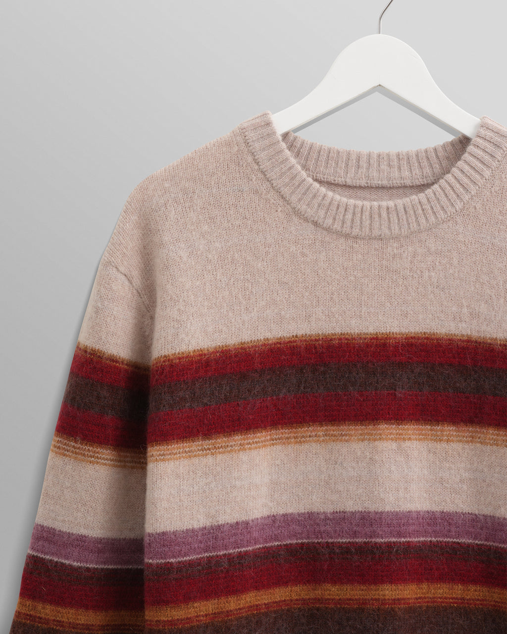 Wilde - Oatmeal Brush Stripe Wool Jumper