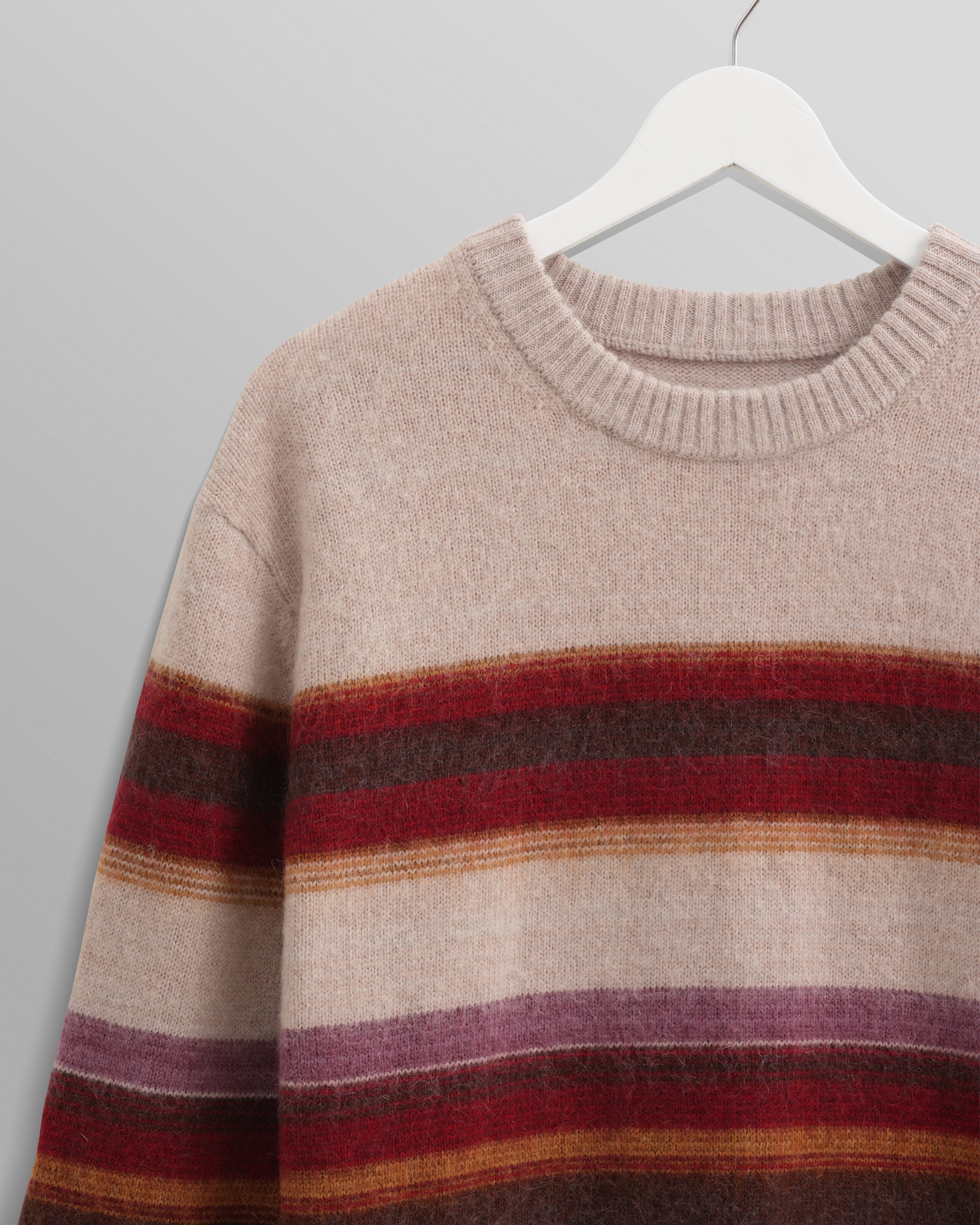 Wilde - Oatmeal Brush Stripe Wool Jumper