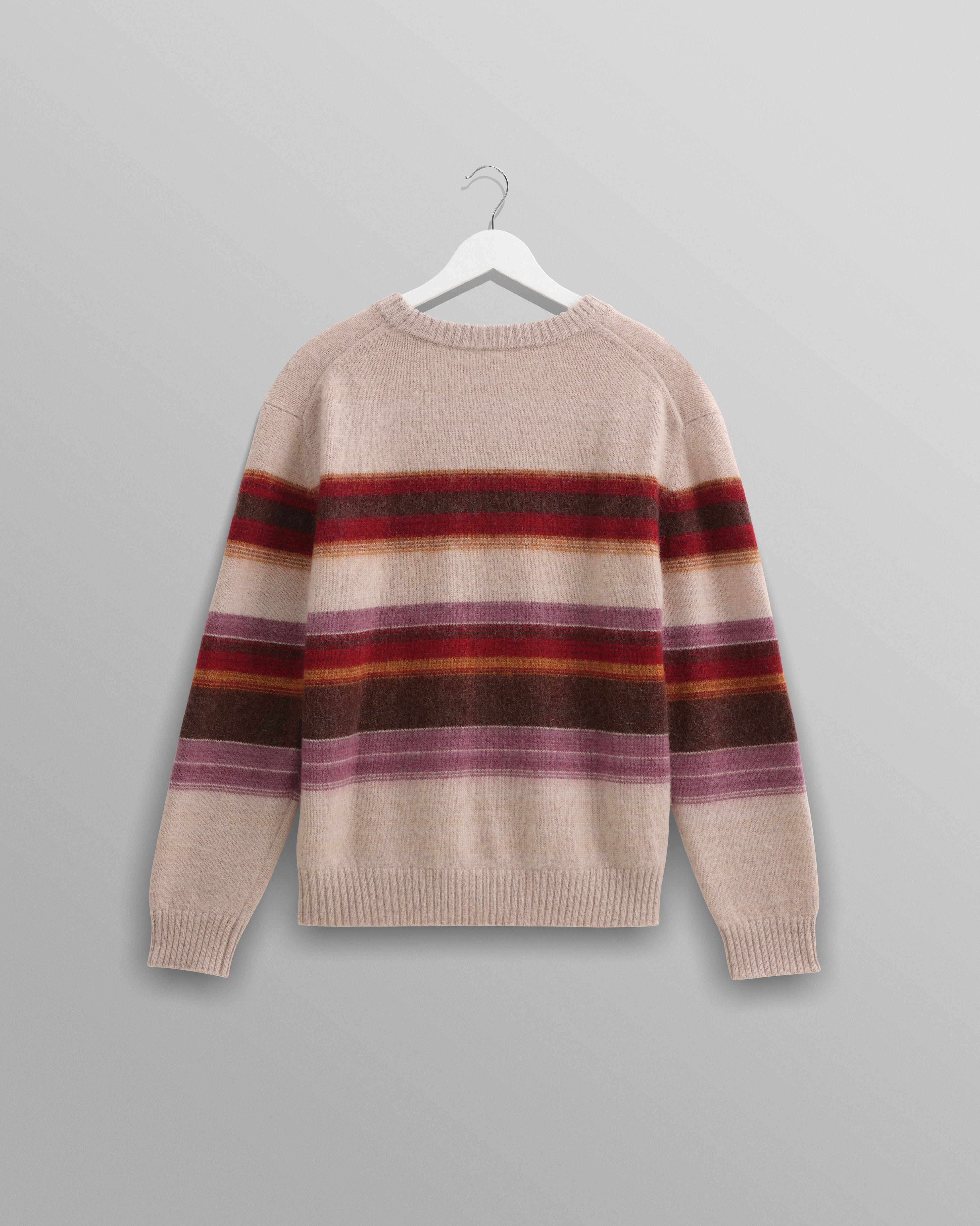 Wilde - Oatmeal Brush Stripe Wool Jumper