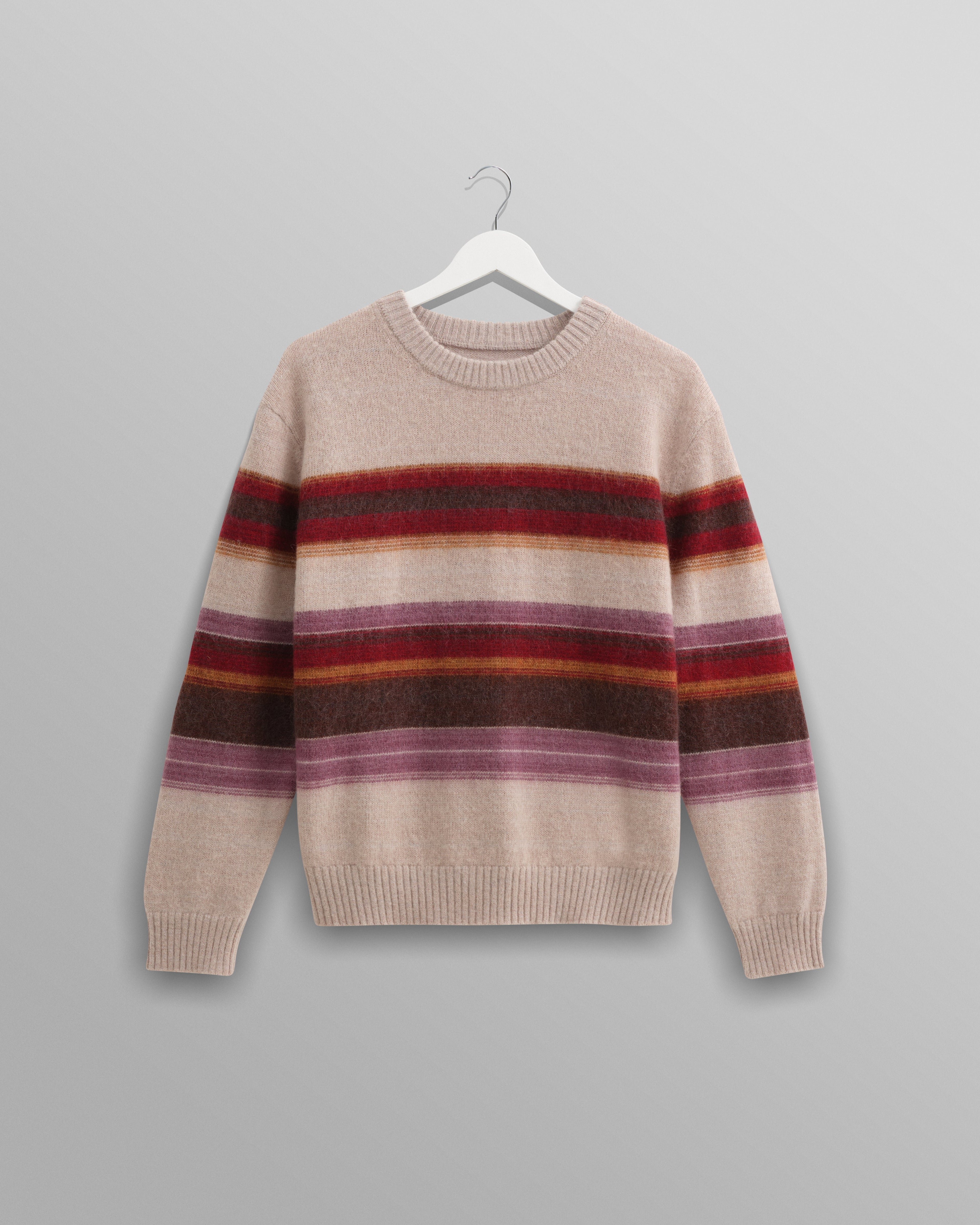 Wilde - Oatmeal Brush Stripe Wool Jumper