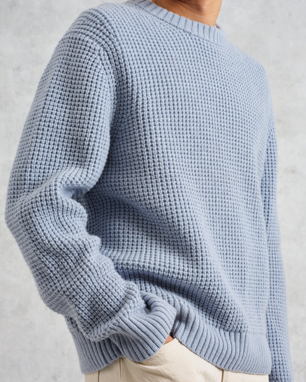 Wilde - Pale Blue Waffle Knit Jumper