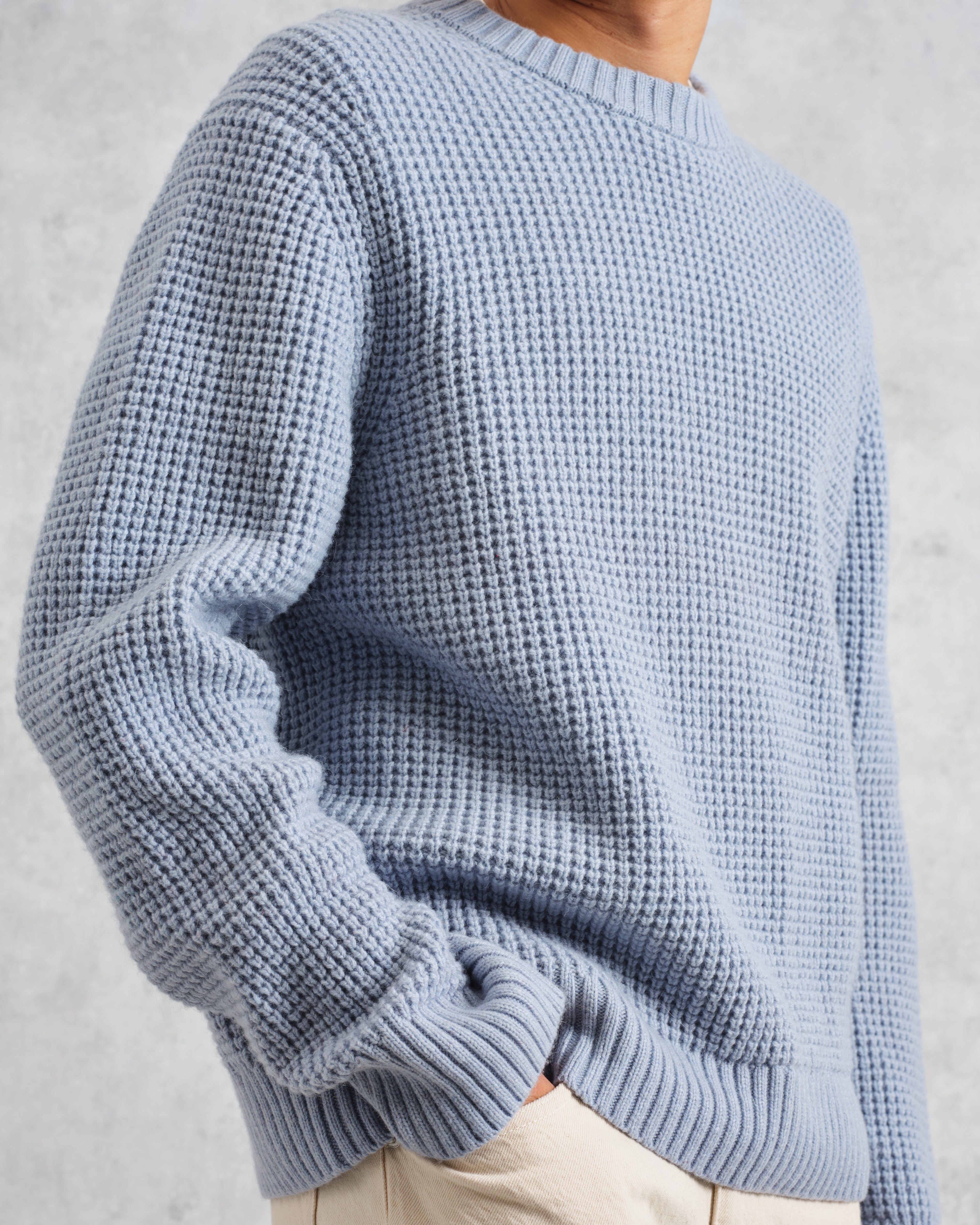 Wilde - Pale Blue Waffle Knit Jumper