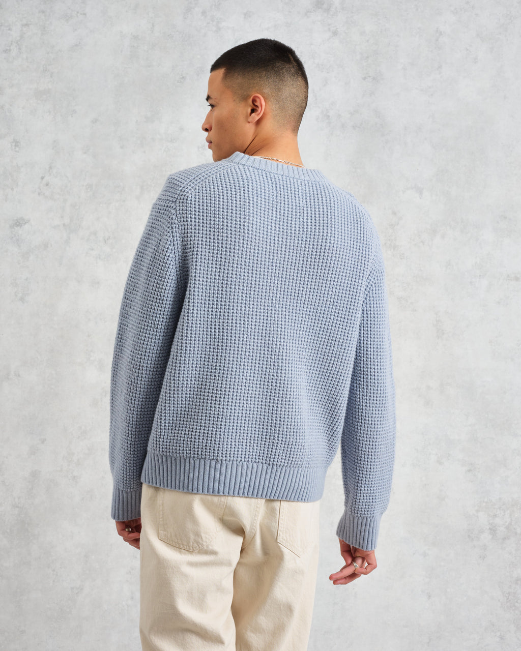 Wilde - Pale Blue Waffle Knit Jumper