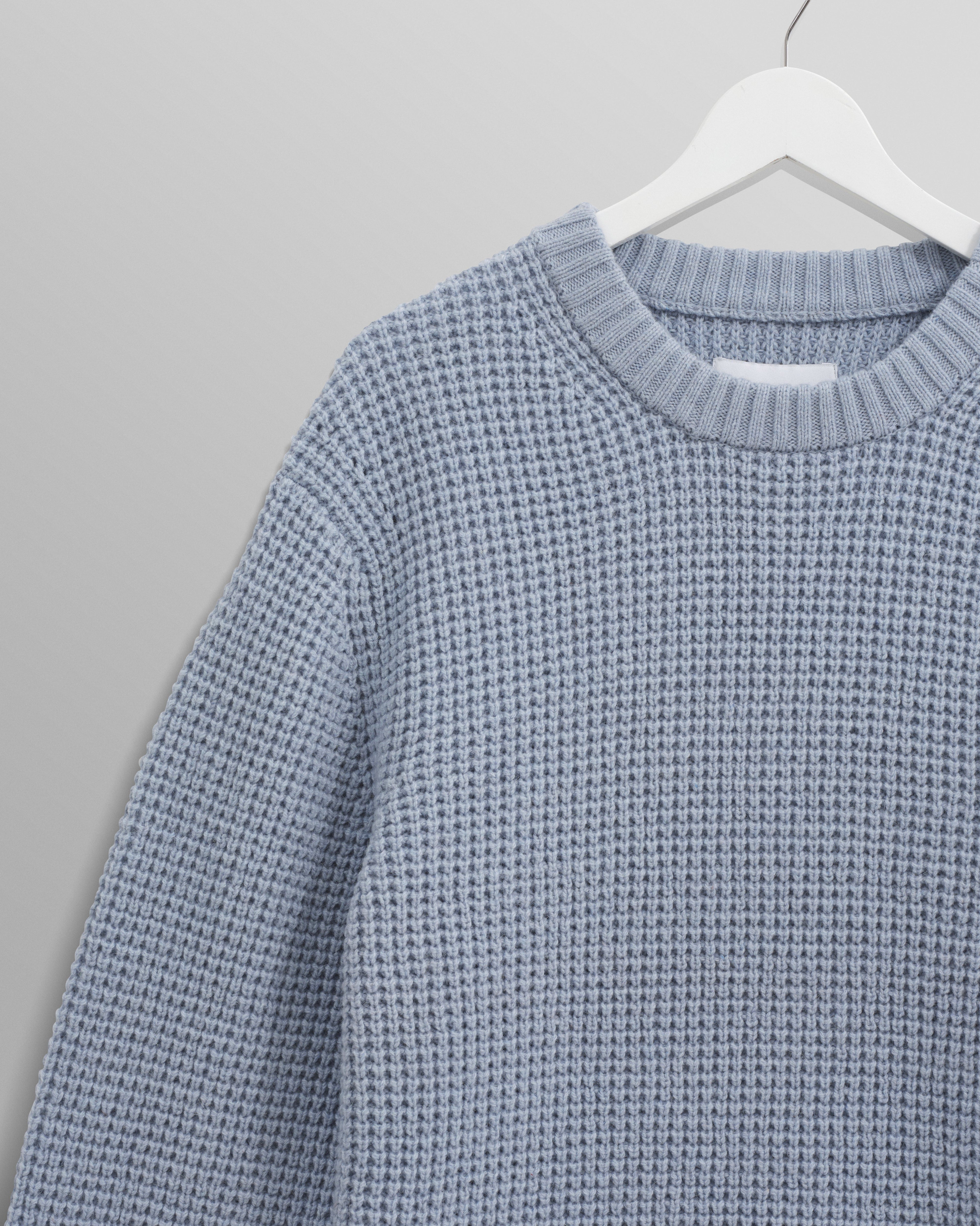 Wilde - Pale Blue Waffle Knit Jumper